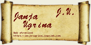 Janja Ugrina vizit kartica